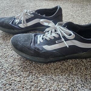 Vans Men's Charcoal and White Sneakers